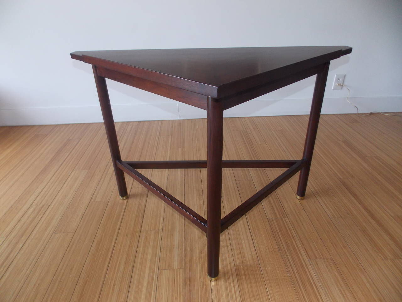 Edward Wormley Dunbar Triangle Console Table In Good Condition In Los Angeles, CA