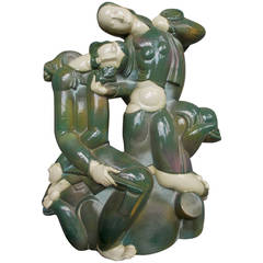 Used Karoly Fulop Art Deco Ceramic Sculpture