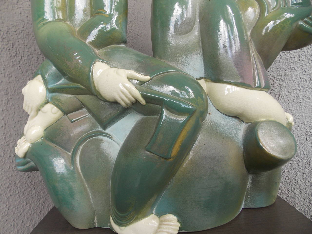 Hungarian Karoly Fulop Art Deco Ceramic Sculpture