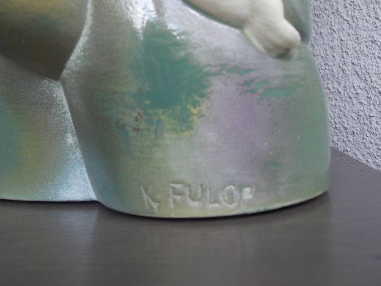 Karoly Fulop Art Deco Ceramic Sculpture In Good Condition In Los Angeles, CA
