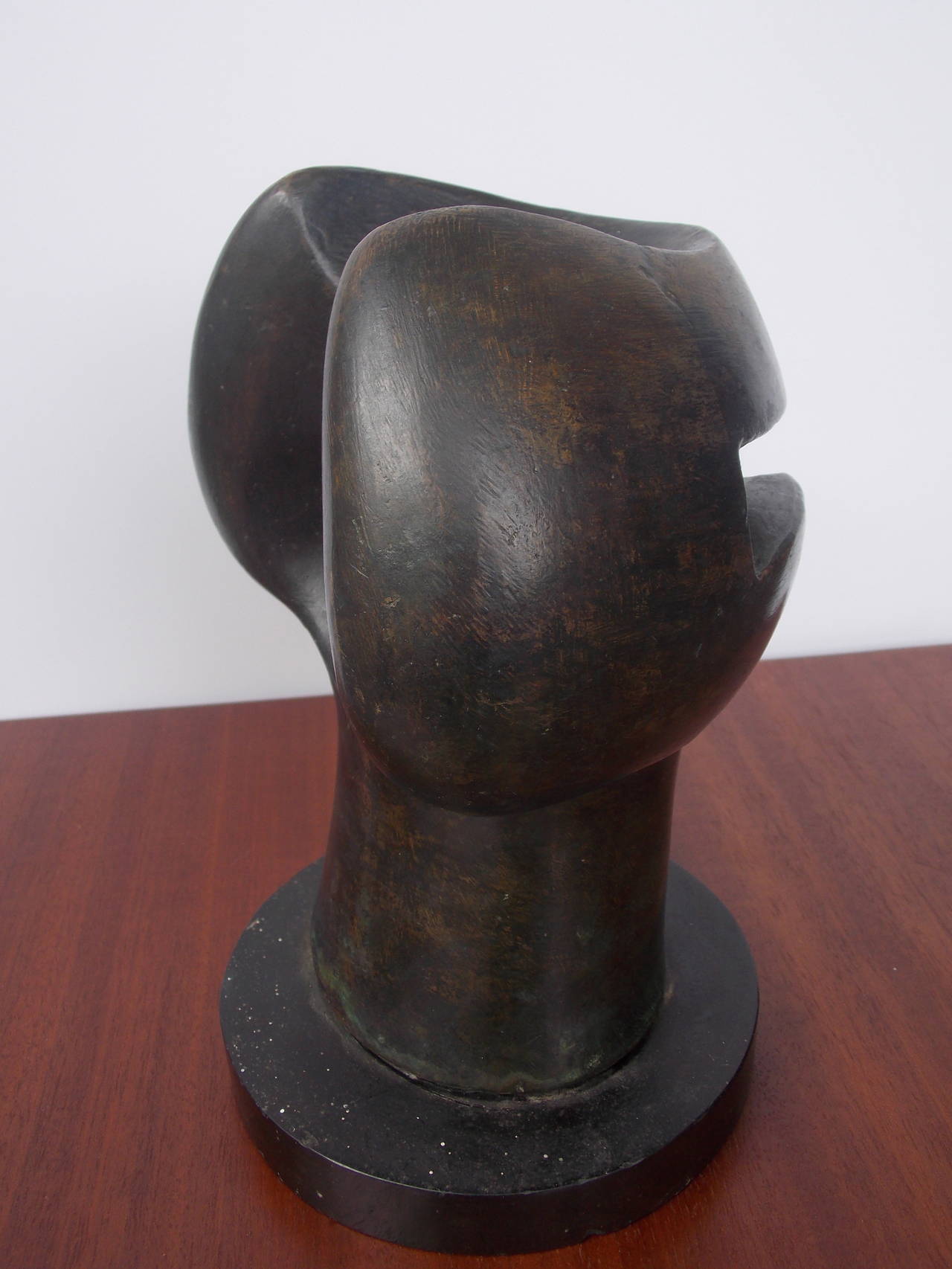 Cast Vintage Modern Art Bronze Sculpture Titled 