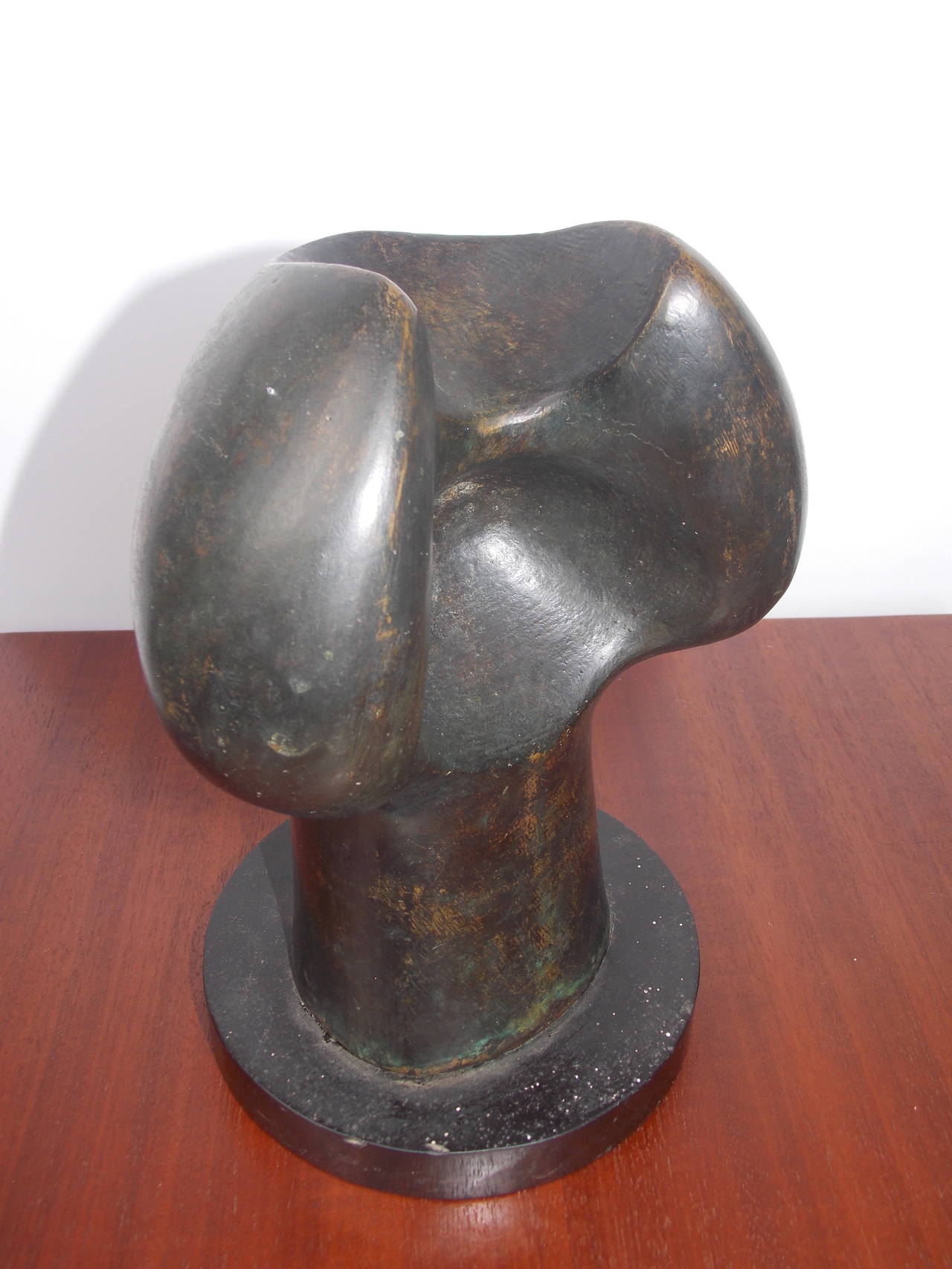 Mid-20th Century Vintage Modern Art Bronze Sculpture Titled 
