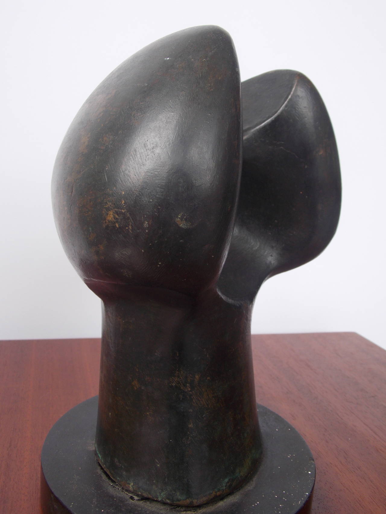 Vintage Modern Art Bronze Sculpture Titled 