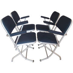 Nice Set of Four Deco Folding Chairs by Warren McArthur