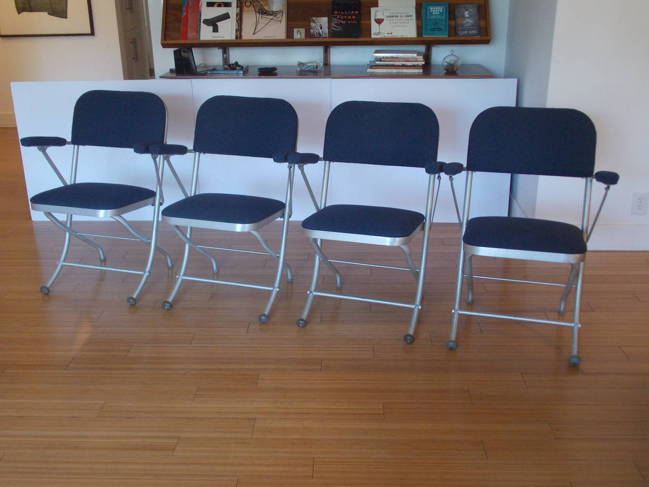 Nice Set of Four Deco Folding Chairs by Warren McArthur 1