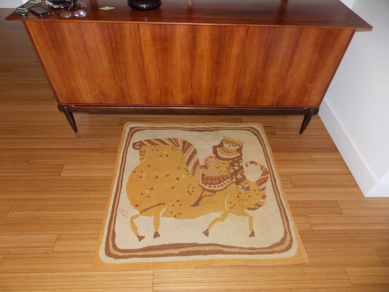 Hand-Hooked Rug or Tapestry Design by Evelyn and Jerome Ackerman 5