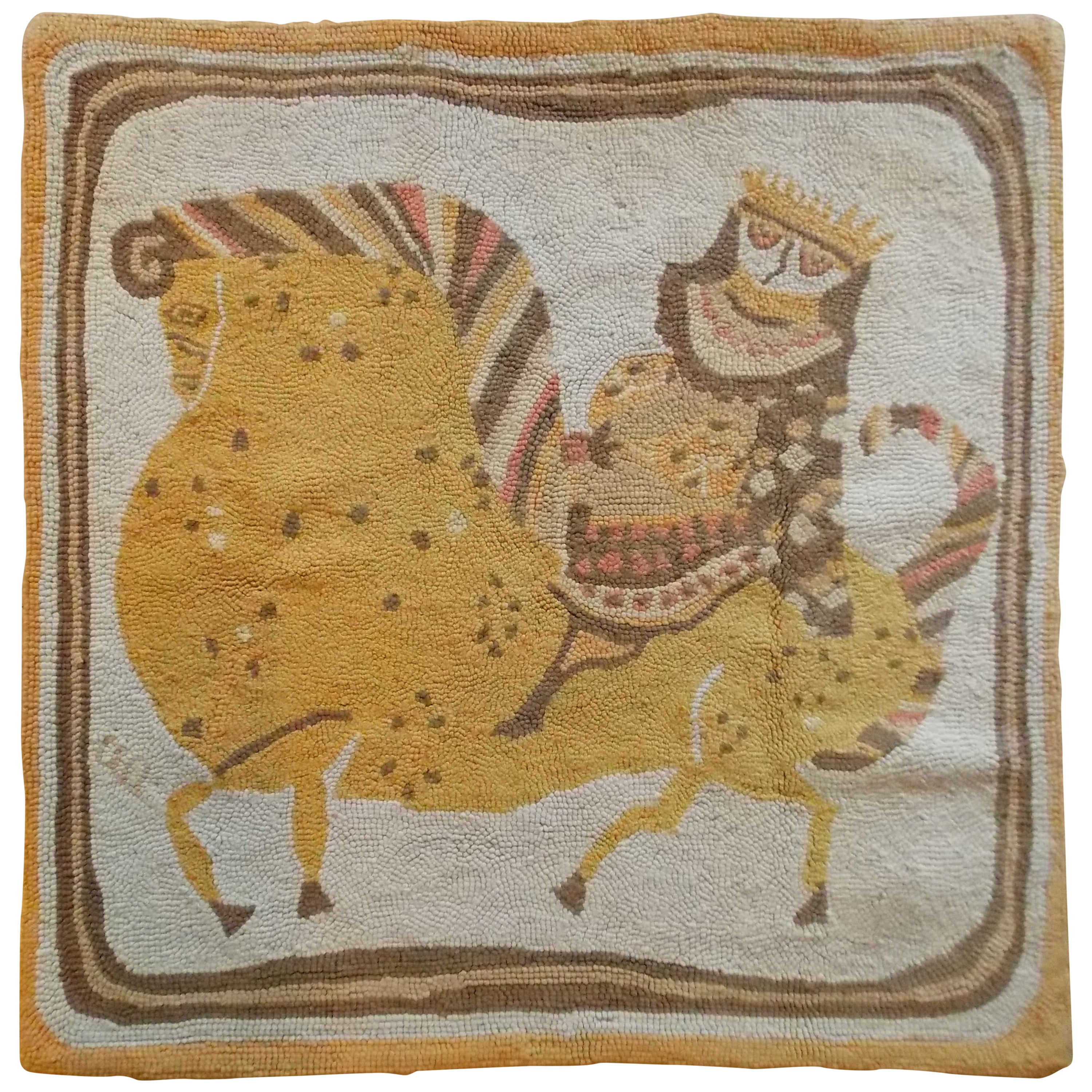 Hand-Hooked Rug or Tapestry Design by Evelyn and Jerome Ackerman