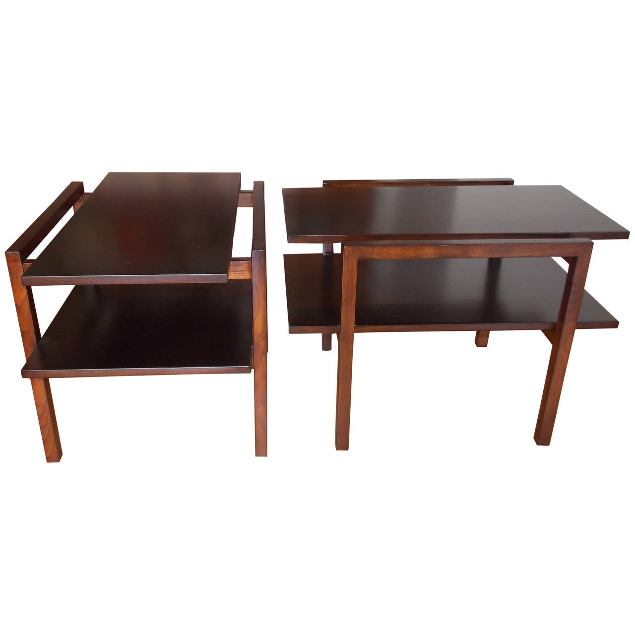 Greta Grossman Architectural End Tables California Cool at 1stDibs