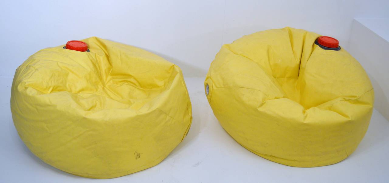 English Pair of Bean Bag-Chairs ´Memo` by Ron Arad