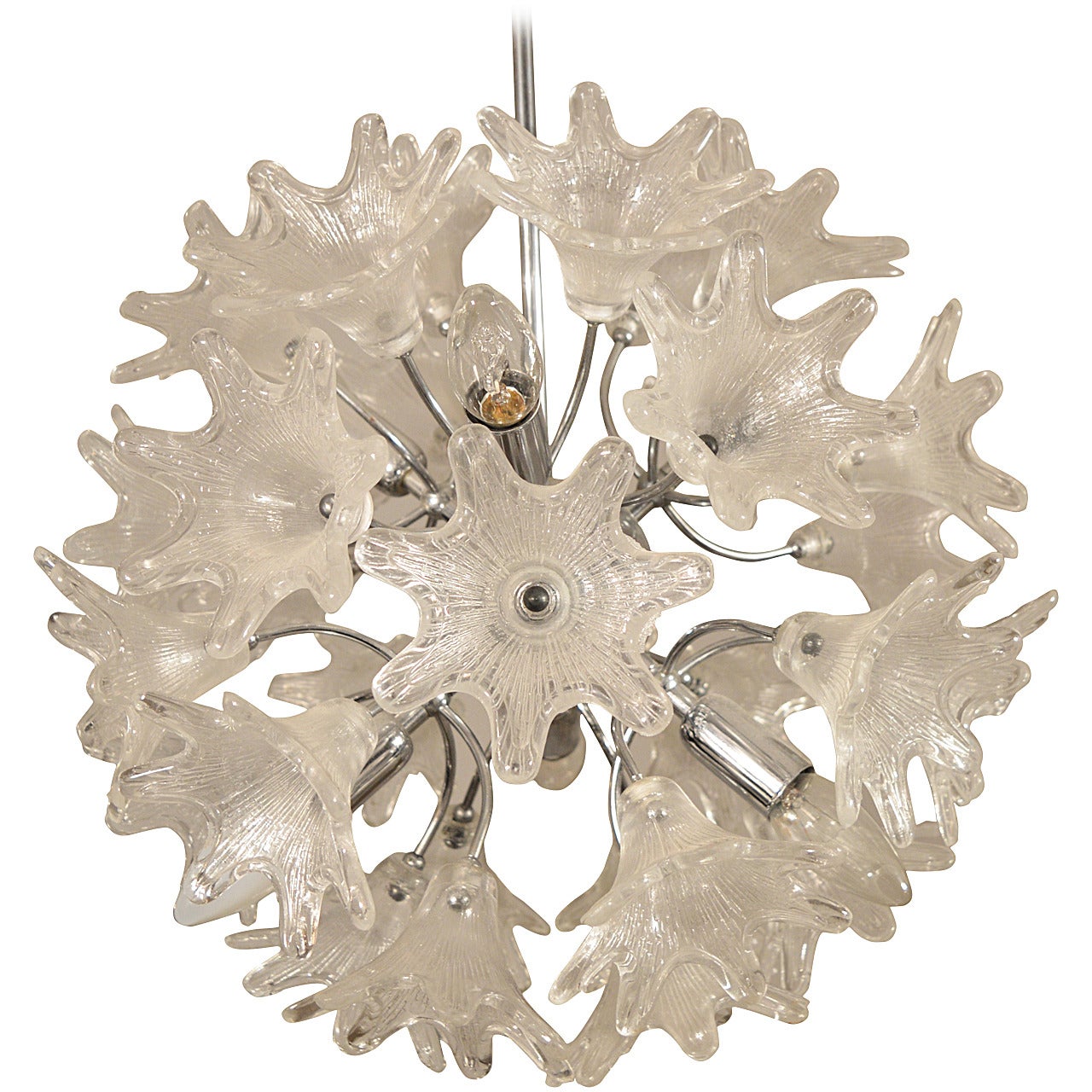Chrystal Glass Floral Sputnik Pendant 