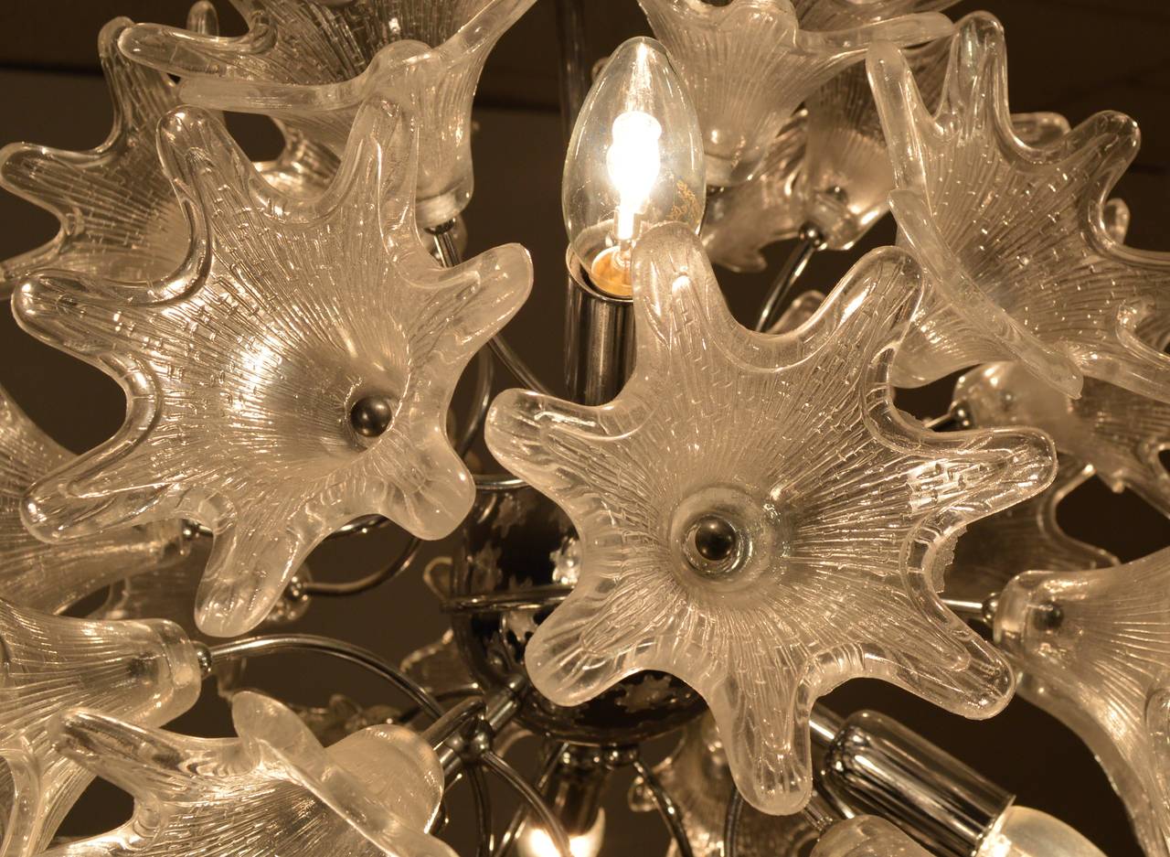 Austrian Chrystal Glass Floral Sputnik Pendant 