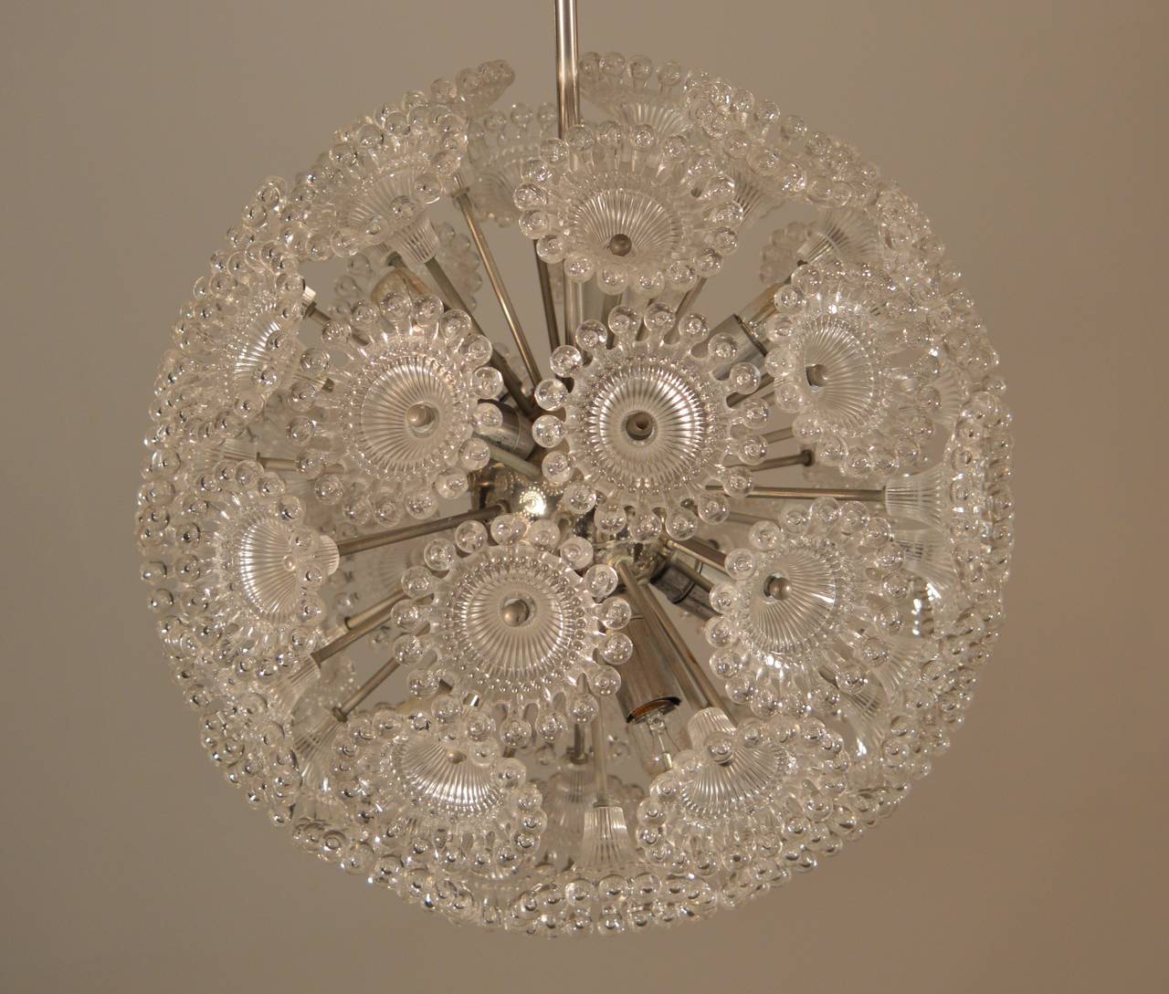 Late 20th Century Snowball German Chandelier