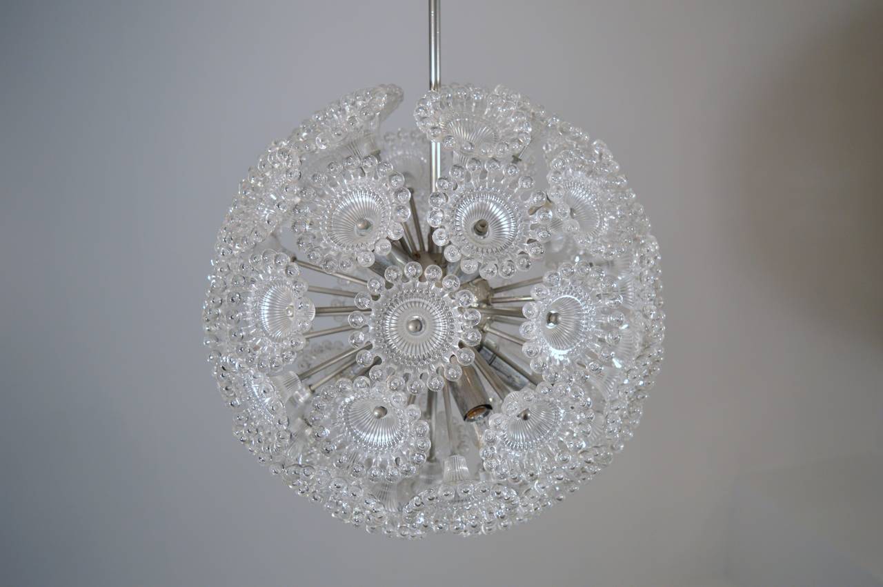 Chrome Snowball German Chandelier