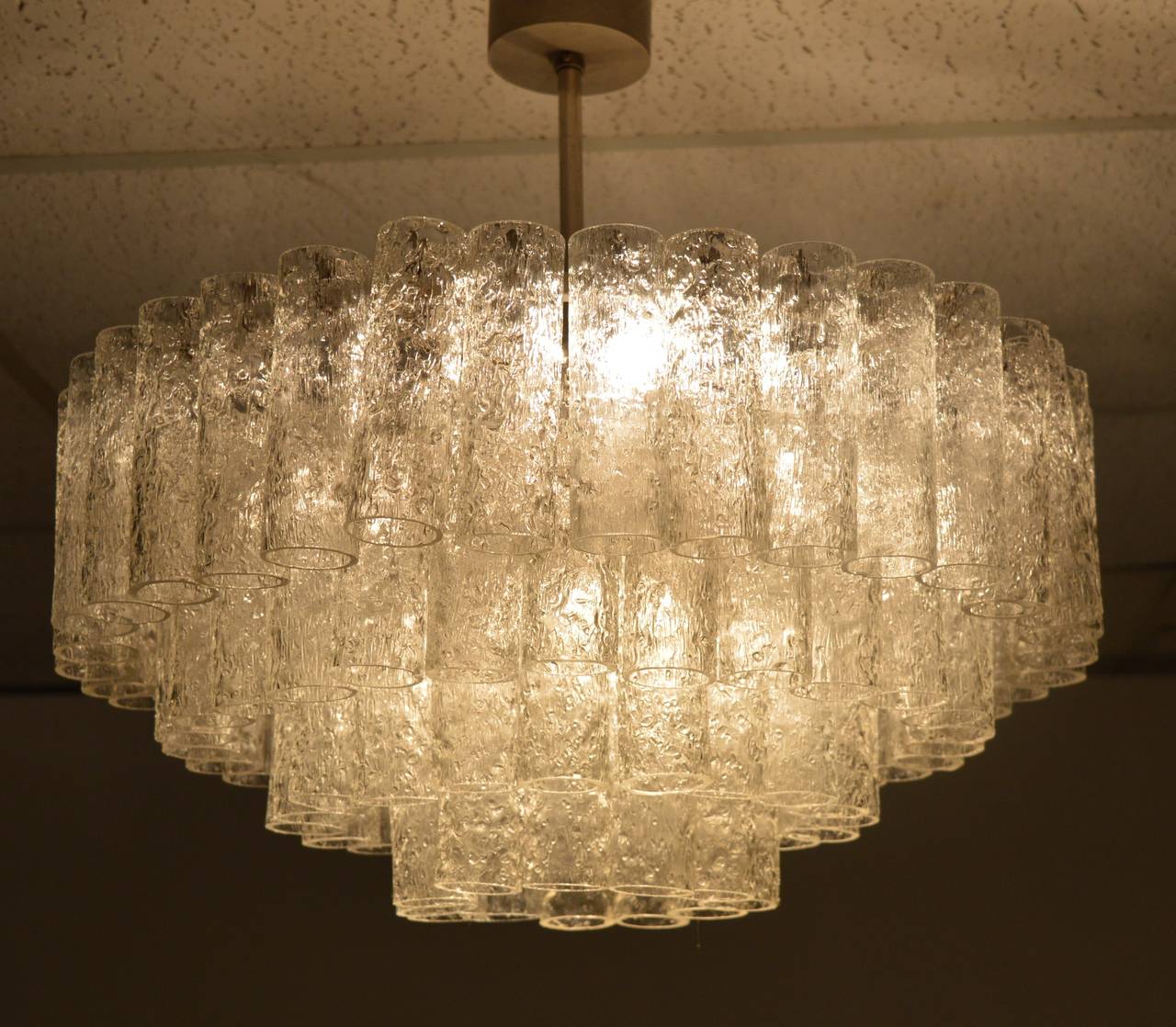 Impressive chandelier by Doria in four layers.