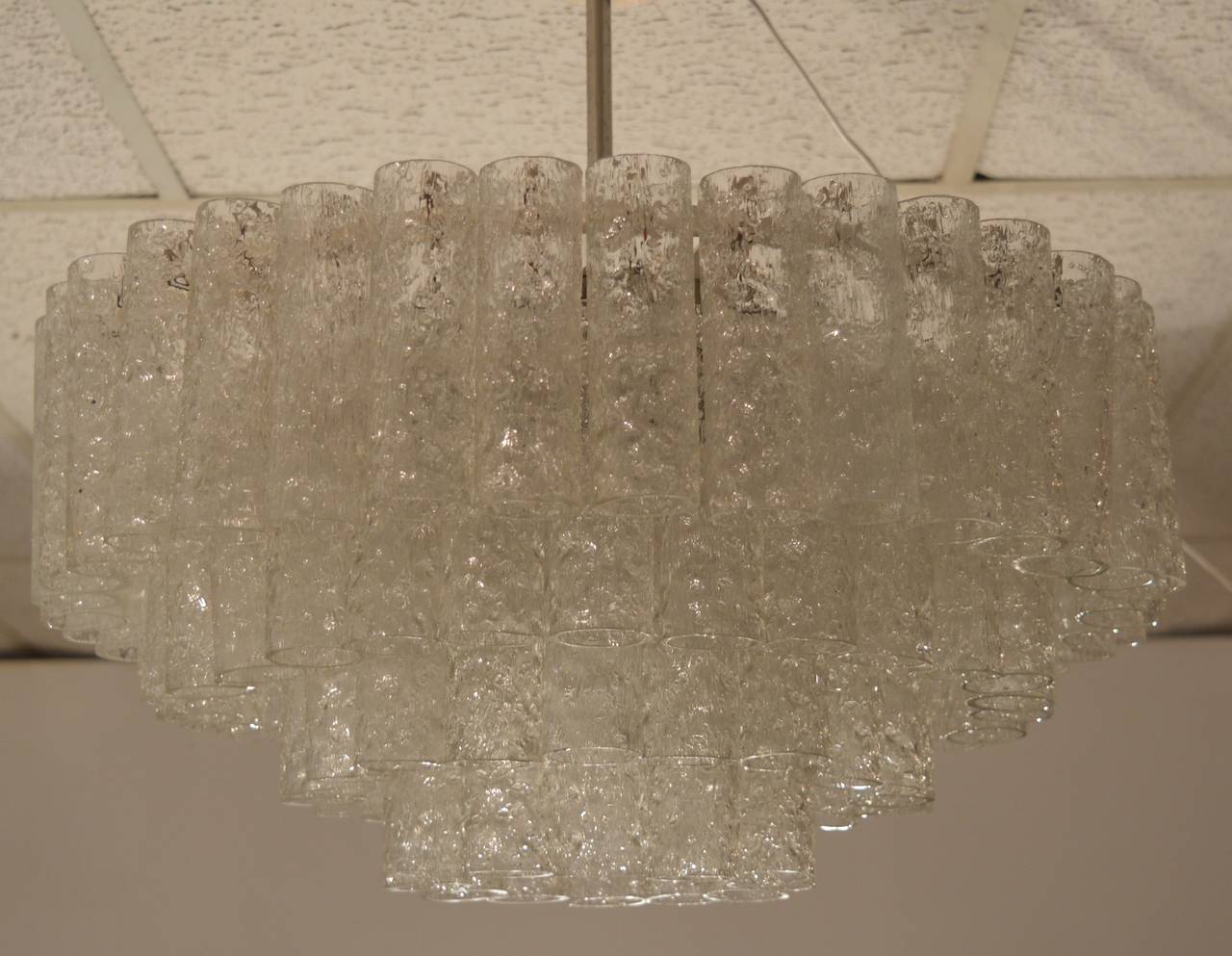 Glass Tube Chandelier by Doria 1