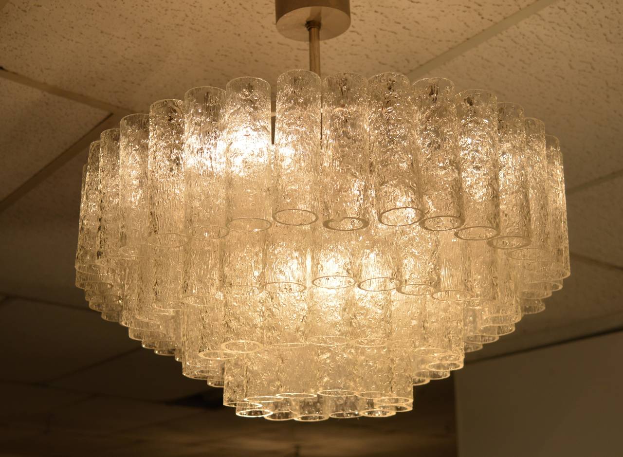 Glass Tube Chandelier by Doria 3