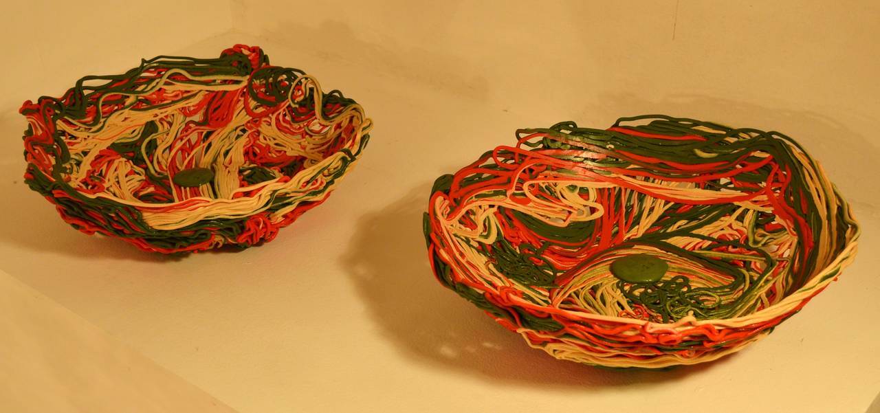 Modern Pair of Gaetano Pesce Baskets for Fish Design