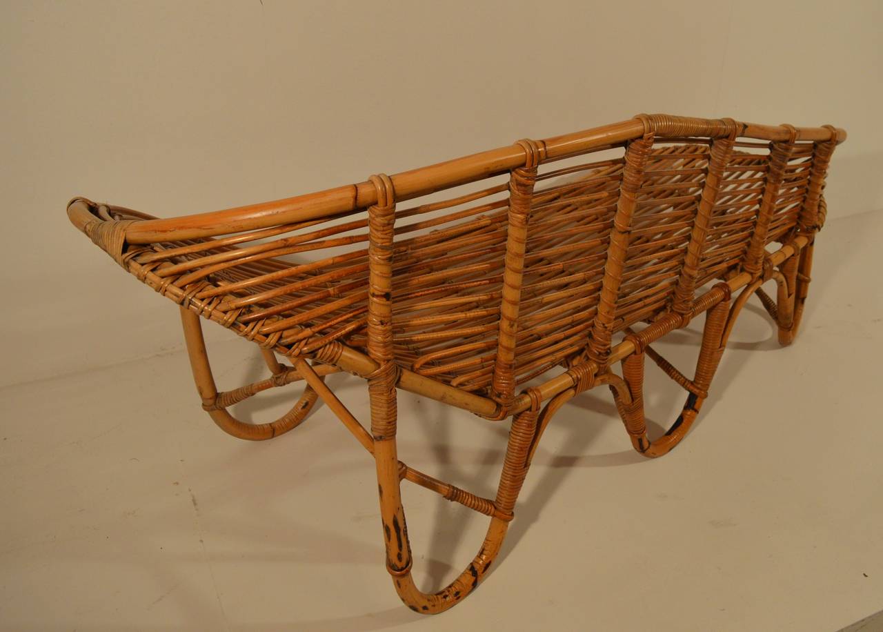 Bended Bamboo Bench In Good Condition In Castenray, NL