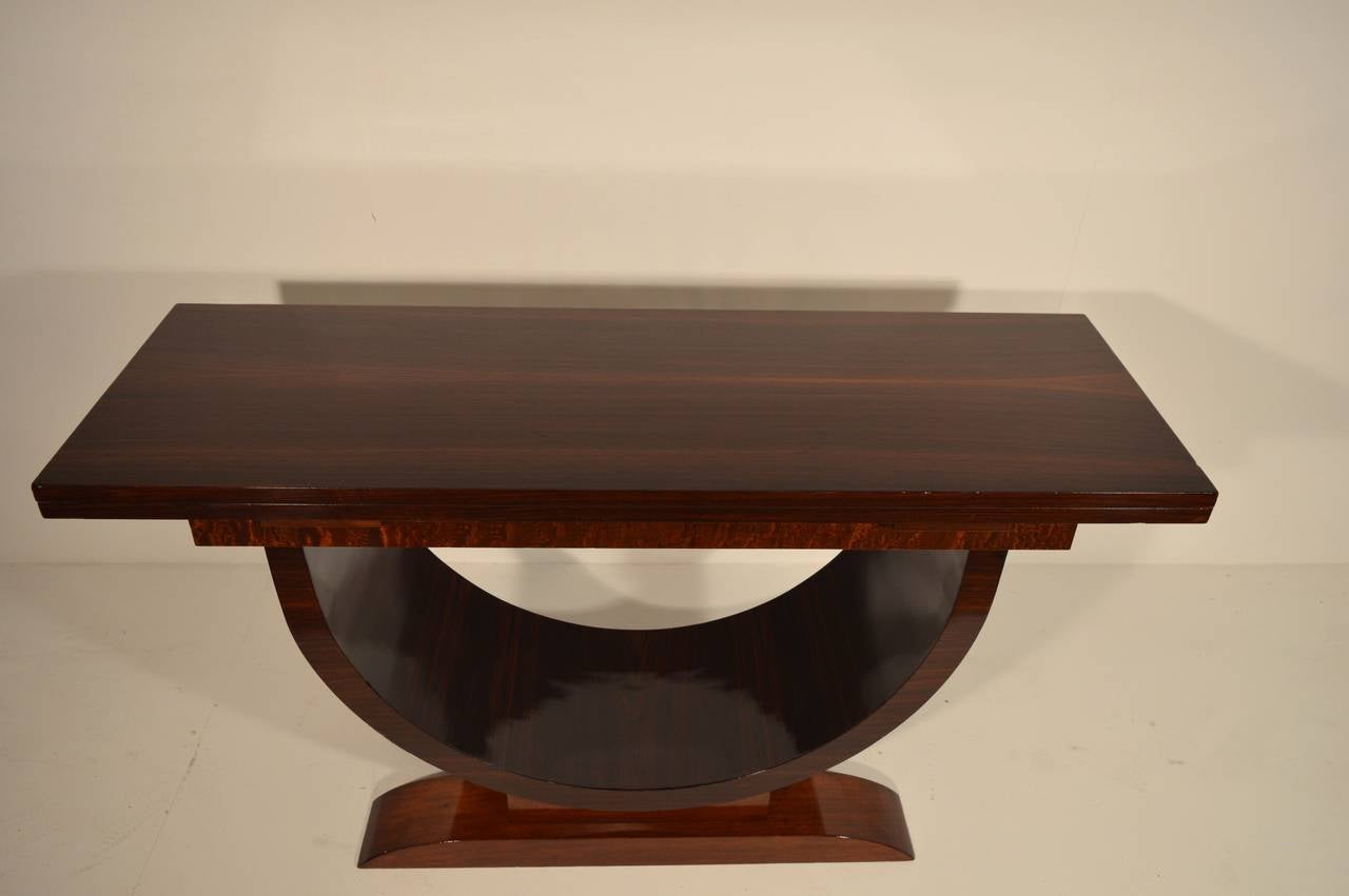 Art Deco Folding Side Table in Rosewood and Mahogany In Excellent Condition In Castenray, NL