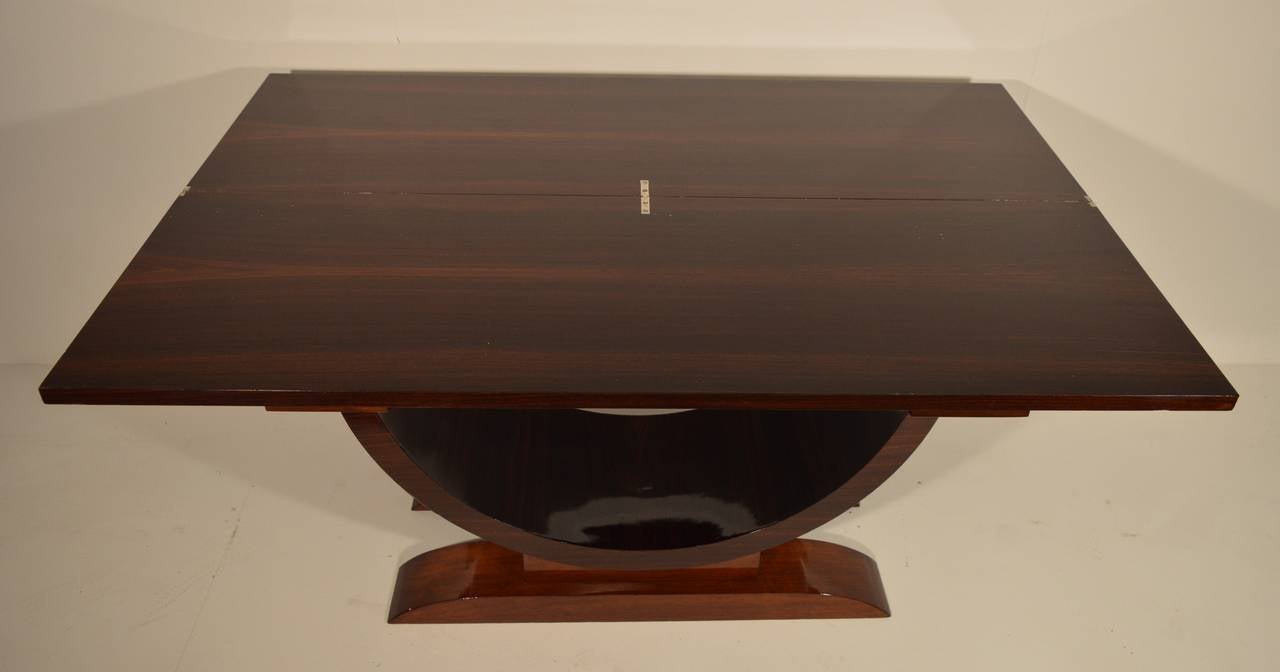 Mid-20th Century Art Deco Folding Side Table in Rosewood and Mahogany