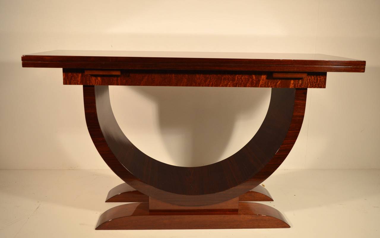Art Deco Folding Side Table in Rosewood and Mahogany 2