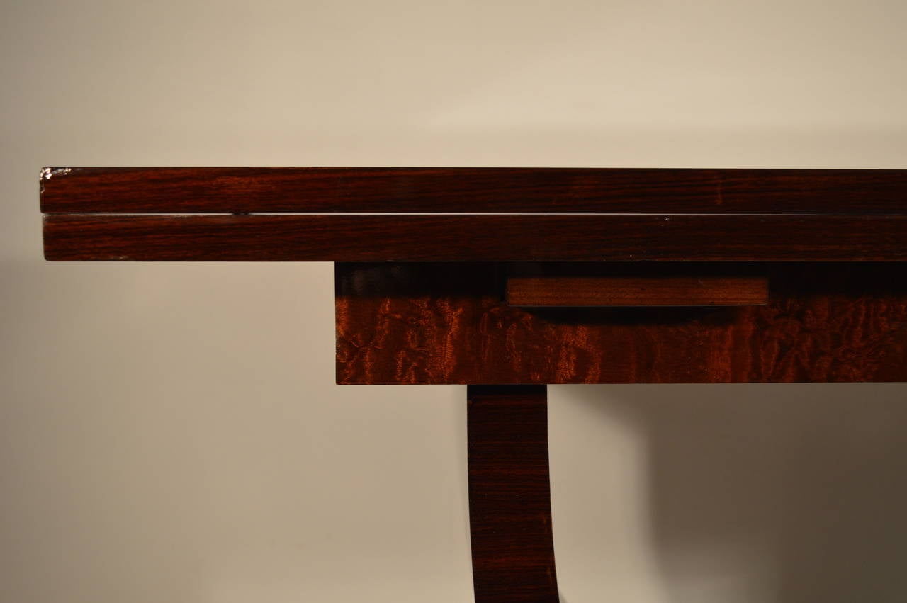 Art Deco Folding Side Table in Rosewood and Mahogany 5