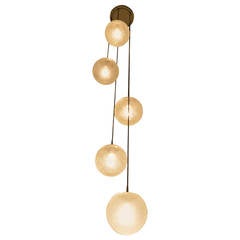 Very Large Glass Ball Chandelier, 1960s by Putzler