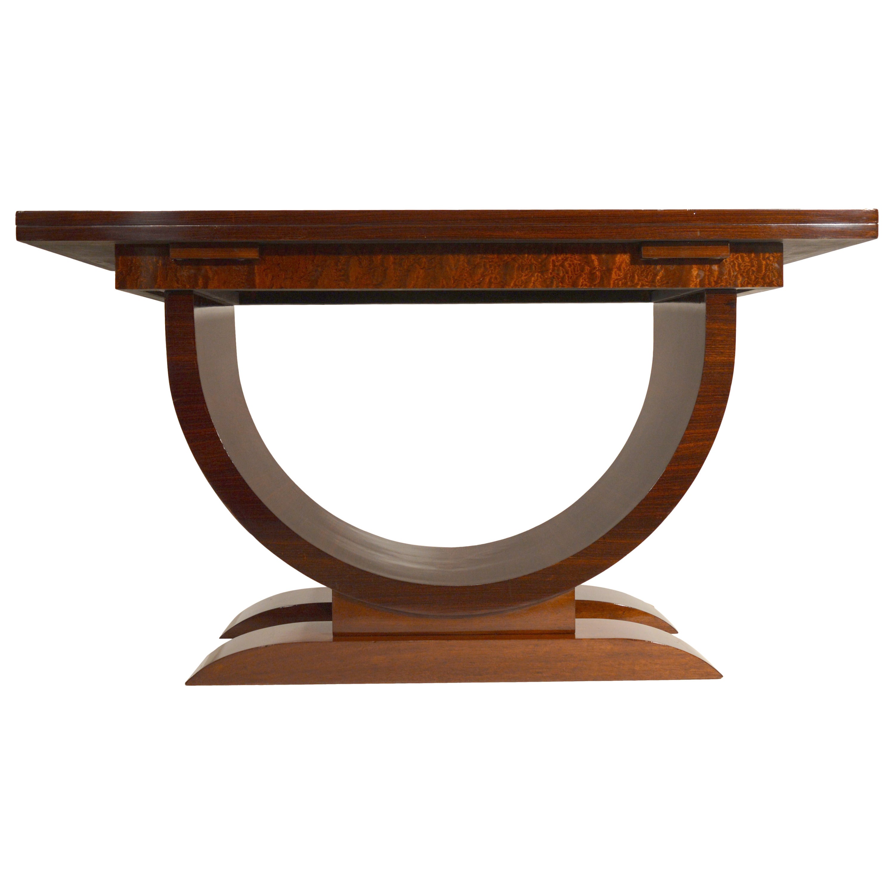 Art Deco Folding Side Table in Rosewood and Mahogany