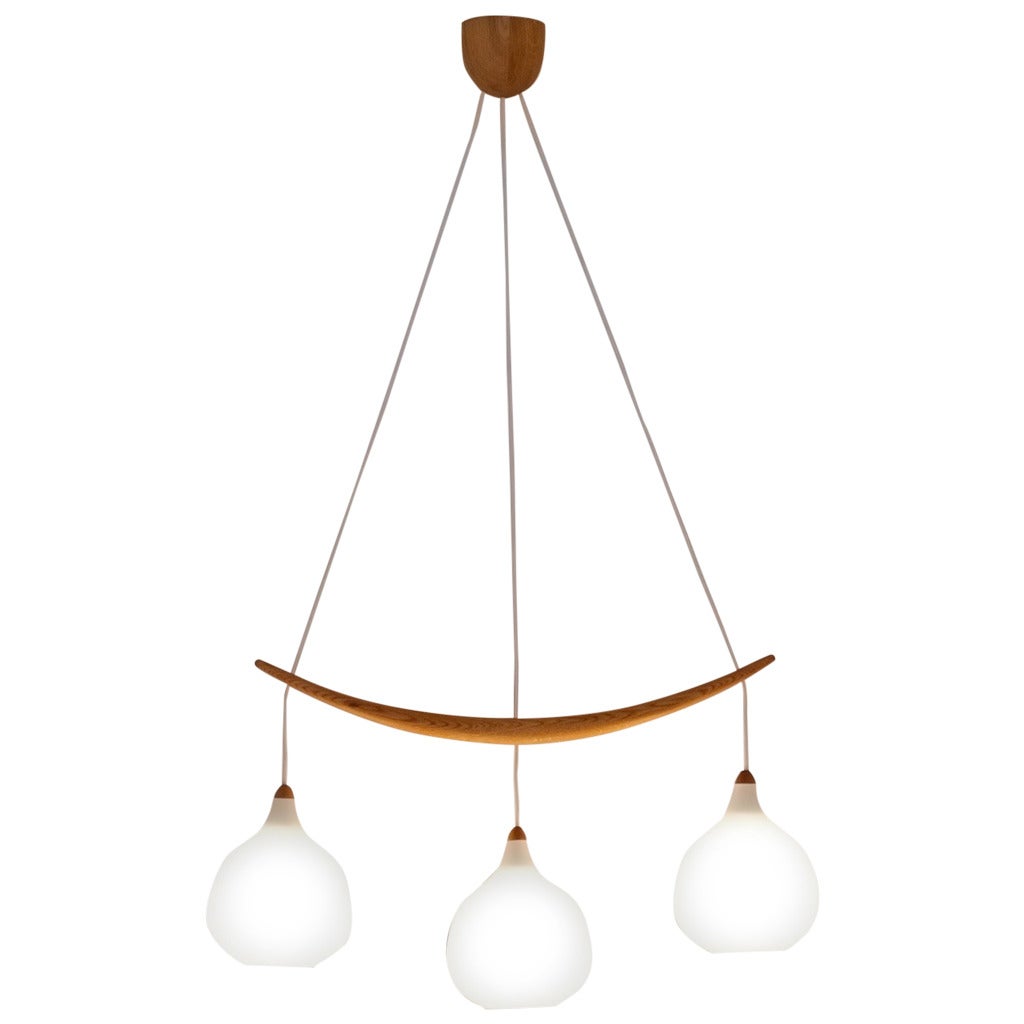 Chandelier by Uno and Östen Kristiansson for Luxus Vittsjo, Sweden