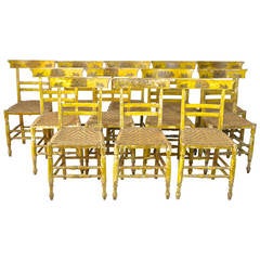 Italian 19th Century Arte Povera  Set of Twelve Chairs