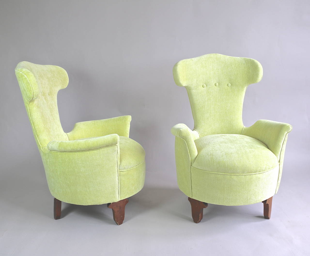 1950s Pair of Small Italian Armchairs In Excellent Condition For Sale In Saint-Ouen, FR