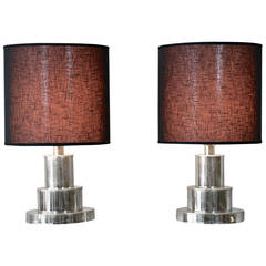 1960s Pair of Chrome Lamps 9
