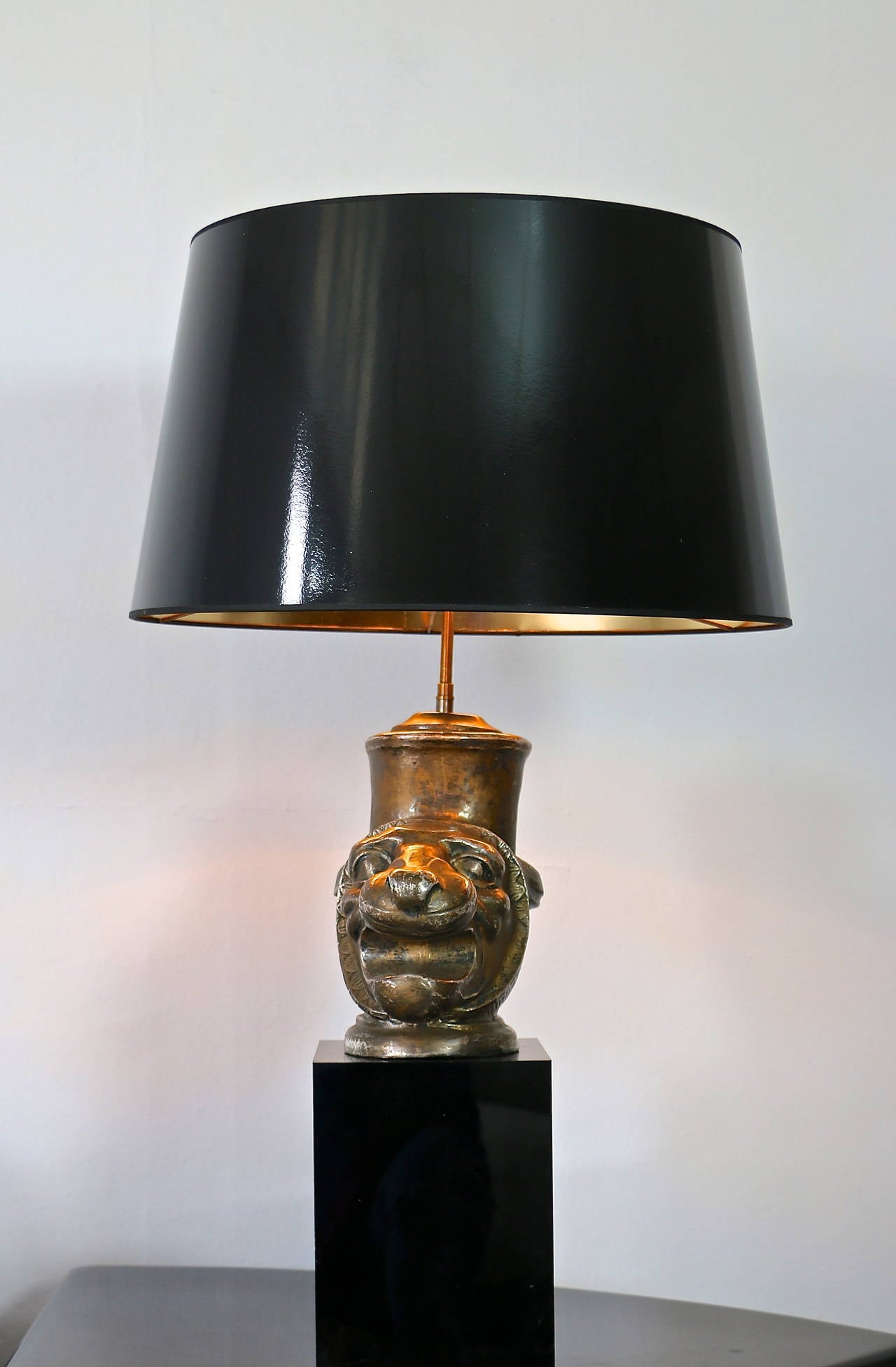 Metal Pair of 'Animals' Table Lamps