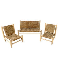 Rope Living Room Set in the Style of Audoux Minet