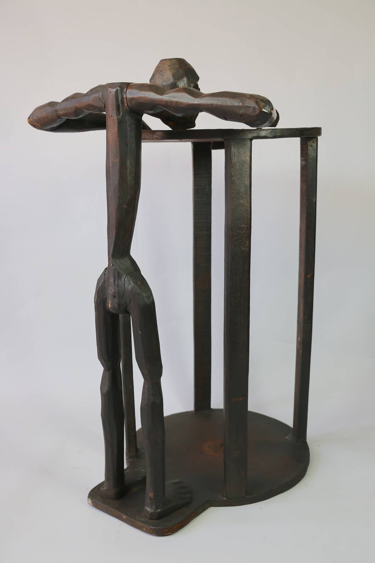 1950s African Pedestal Table In Fair Condition In Saint-Ouen, FR