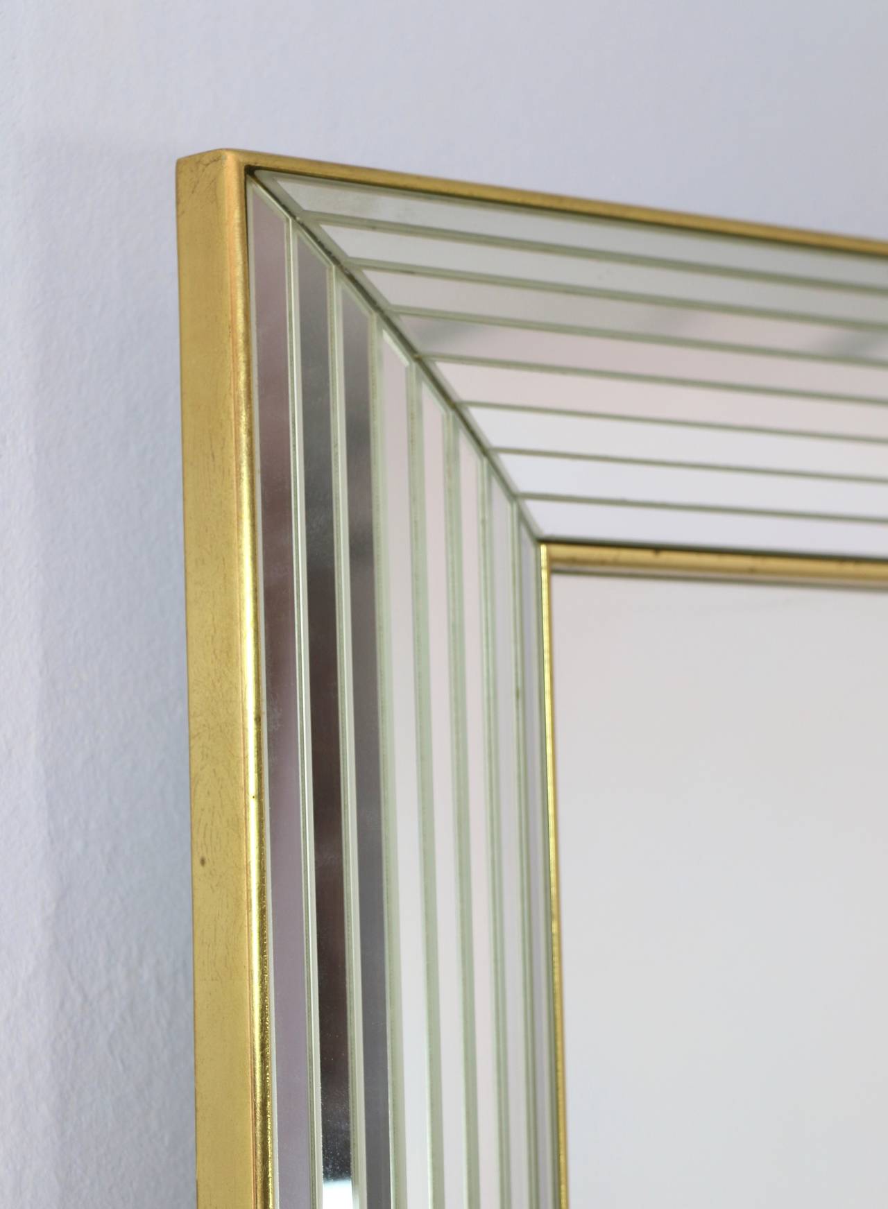 1980s mirror with facets.