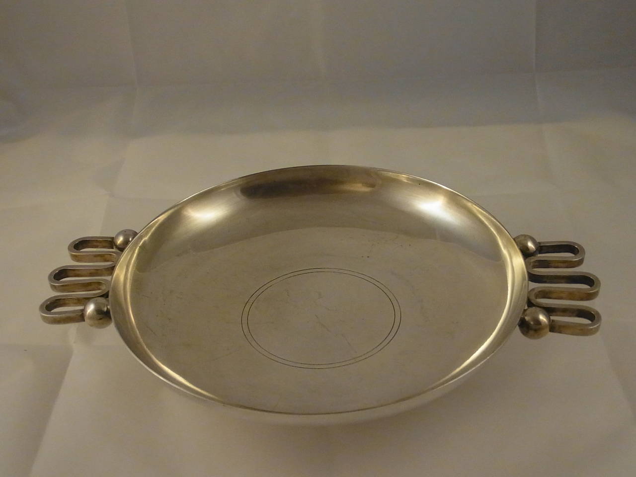 Silver Plate Silvered Metal Bowl by Fjerdingstad for Christofle, circa 1936