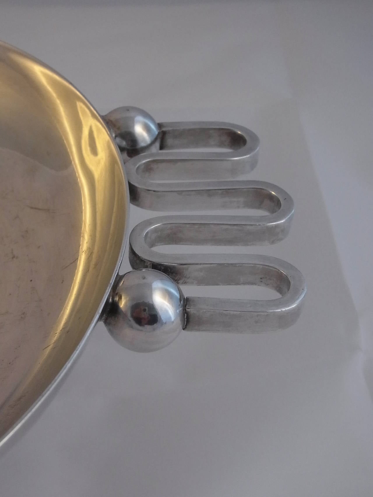Silvered Metal Bowl by Fjerdingstad for Christofle, circa 1936 In Excellent Condition In Saint-Ouen, FR