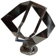 Polished Stainless Steel Sculpture by Rosette Bir
