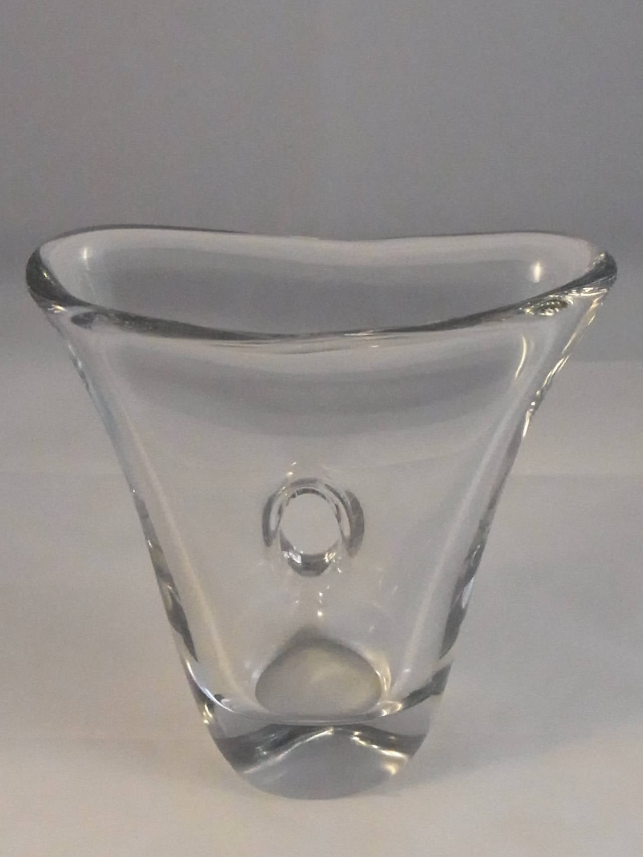 20th Century Crystal Vase by Daum France, circa 1950 For Sale