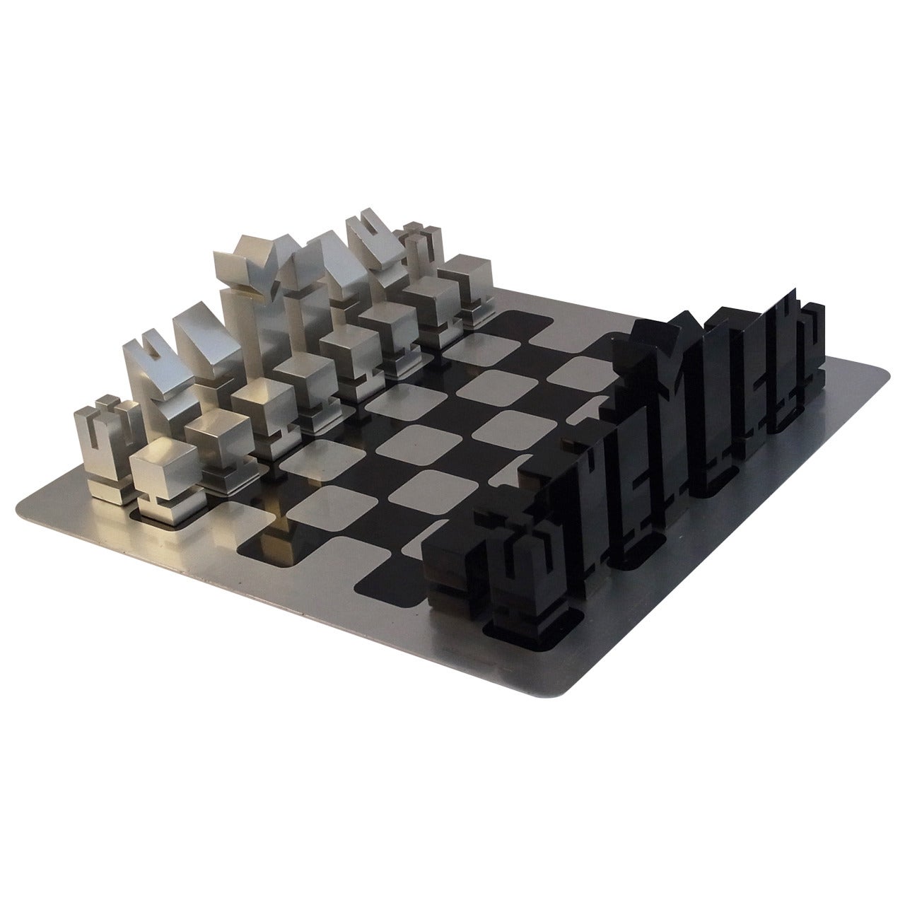 Chess Game by Walter & Moretti, circa 1975 For Sale