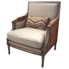 Vintage Bergère Chair 'Miza Miu' in Louis XVI Style