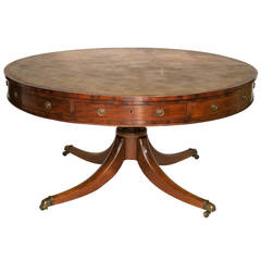 Large 19th Century Georgian Style Mahogany Drum Table
