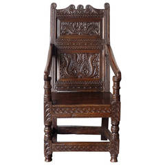 English Period Jacobean Armchair, Early 17th Century