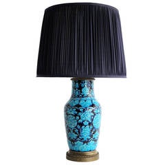 Beautiful Chinese Lamp with Silk Lampshade