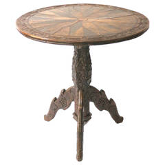19th Century Suisse Wine Table in Parquetry