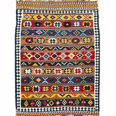 Old Persian Qashqa’i Kilim, Wool