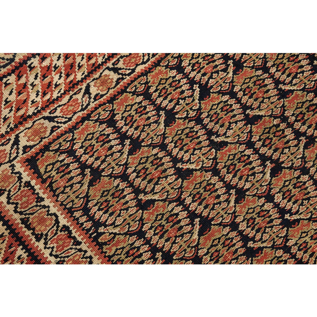 Hand-Woven Antique Persian Senneh Kilim For Sale