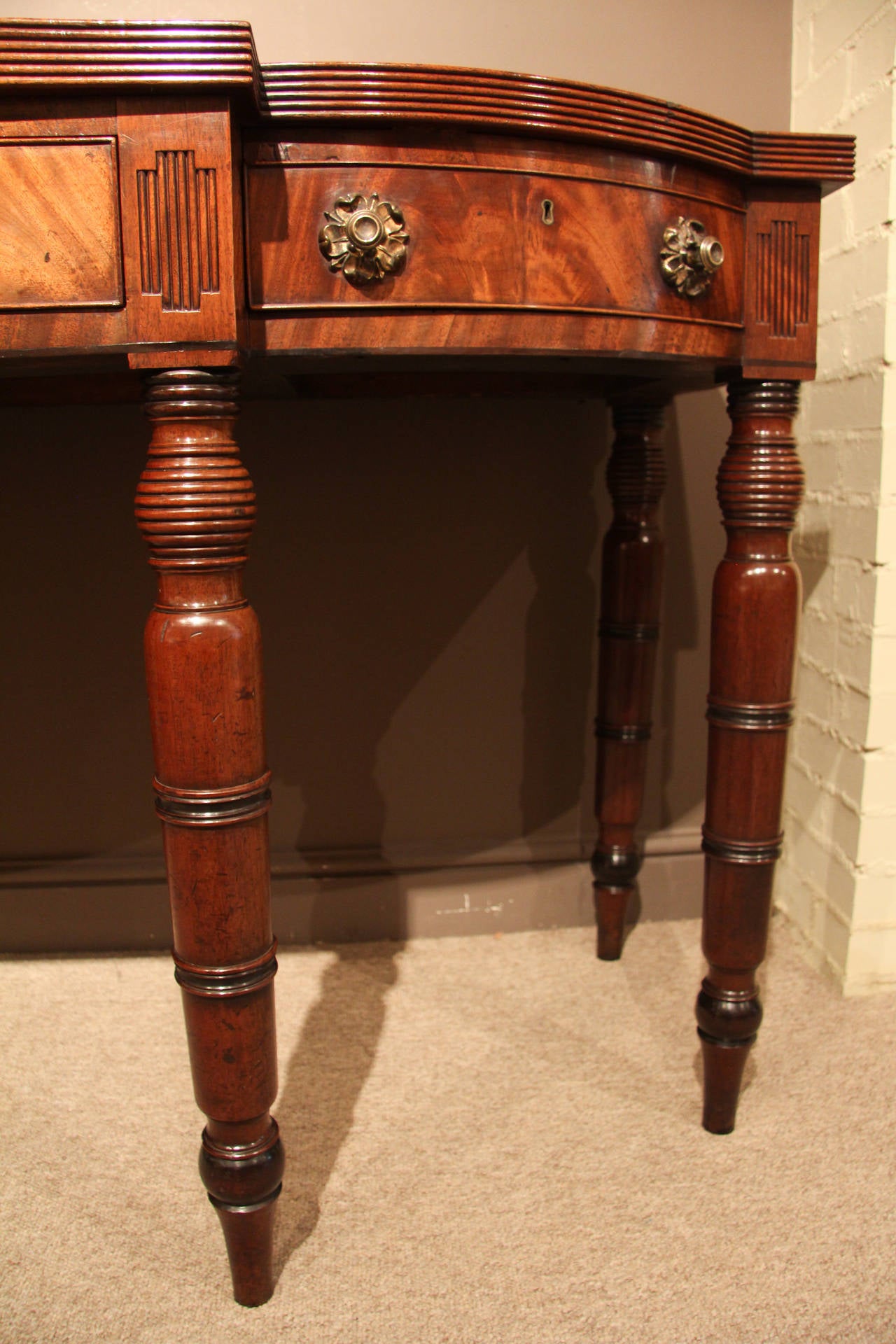 English Superb Regency Period Breakfast Serving Table or Sideboard, circa 1820