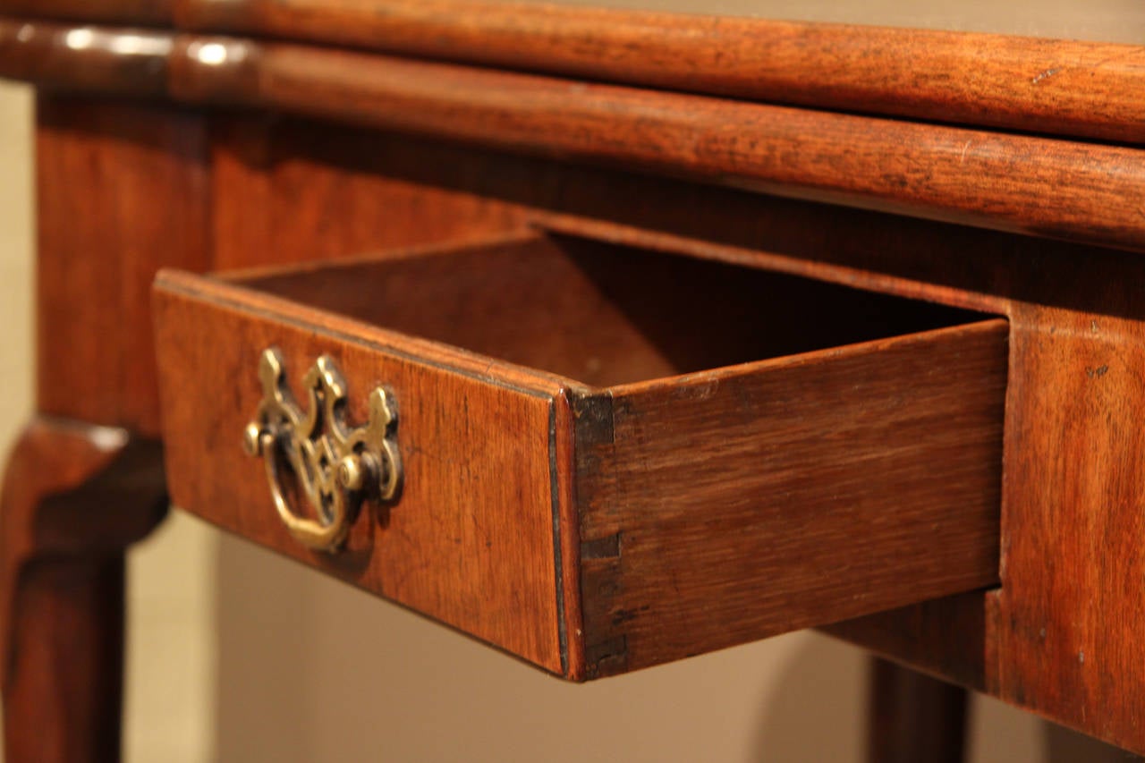 Superb George II Red Walnut Pad Foot Card Table, circa 1740 In Good Condition In Wiltshire, GB